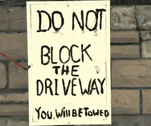 creative ways to block a driveway