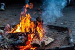 can you leave a fire pit burning overnight