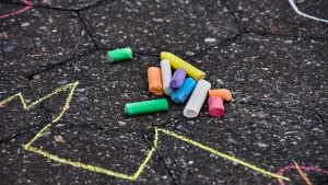 Sidewalk Chalk Obstacle Course: