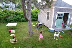 Kids Playing In The Backyard