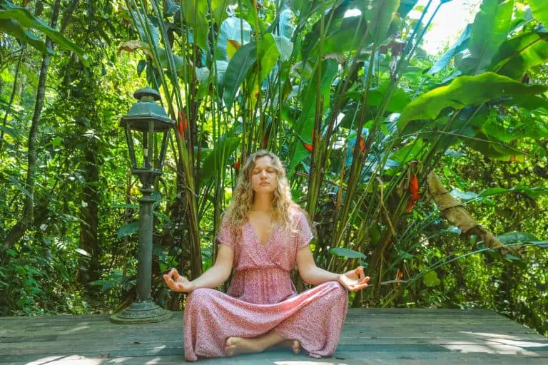 outdoor meditation space